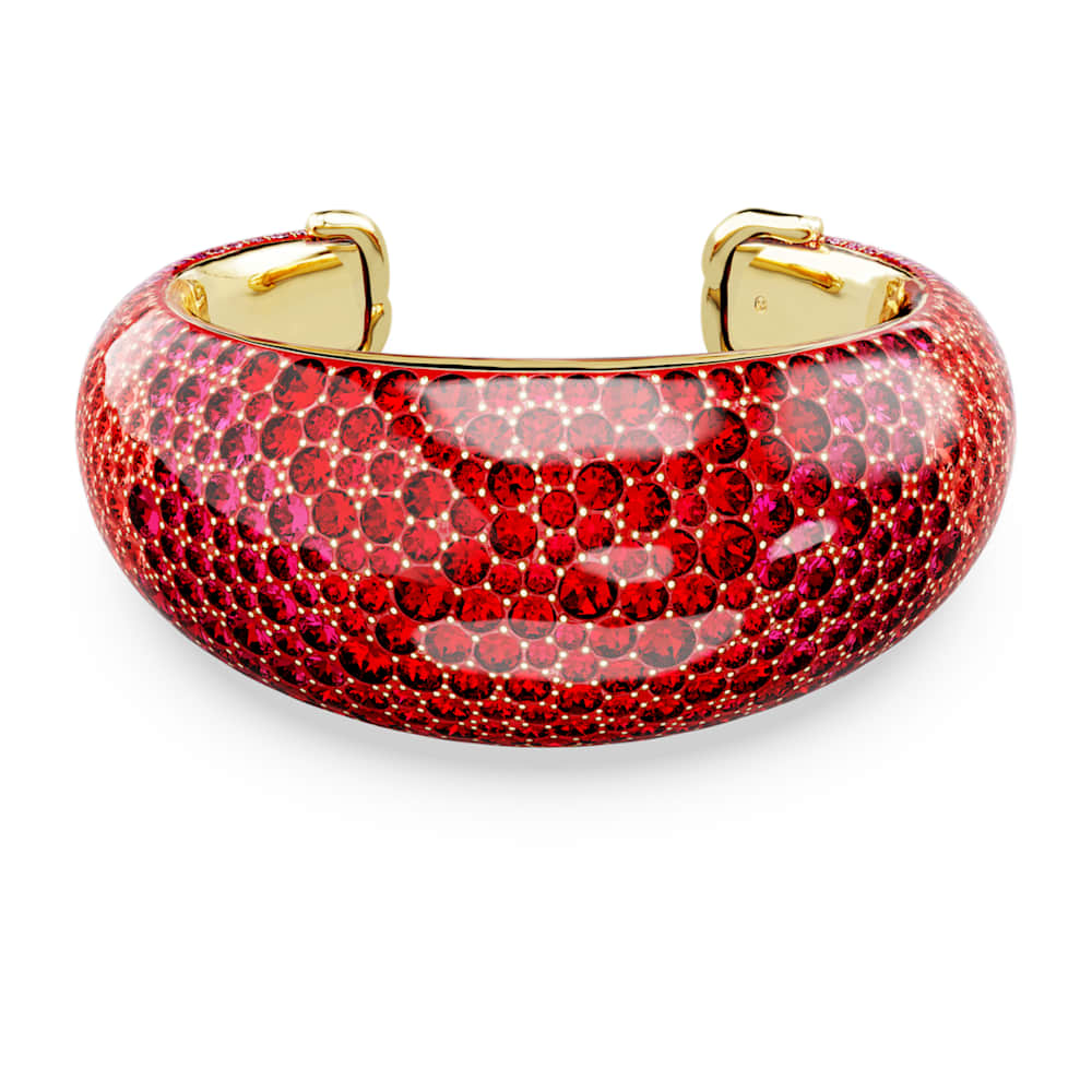 idyllia-cuff-red-18k-gold-finish-swarovski-5751424 Idyllia cuff, Red, 18K gold finish - Image 1