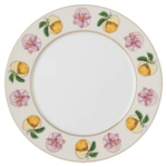 Idyllia dinner plate Porcelain, Crystal print motif, lily citron, Multicoloured