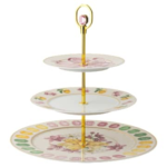 Idyllia étagère Porcelain, Crystal print motif, Multicoloured