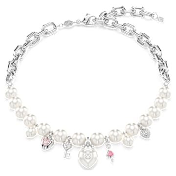 idyllia-necklace-crystal-pearl-mixed-cuts-white-rhodium-plated-swarovski-5749601 Idyllia necklace Crystal pearl, Mixed cuts, White, Rhodium plated - Image 1