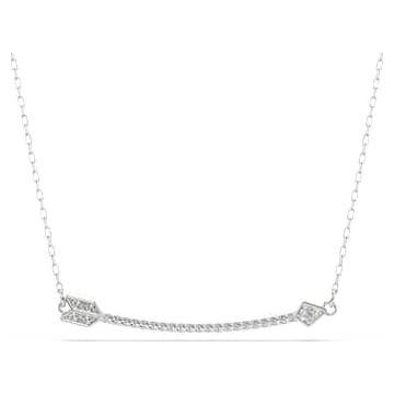 idyllia-pendant-mixed-cuts-arrow-white-rhodium-plated-swarovski-5737293 Idyllia pendant Mixed cuts, Arrow, White, Rhodium plated - Image 1