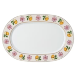 Idyllia platter Porcelain, Crystal print motif, lily citron, Small, Multicoloured