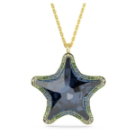 Idyllia SCS pendant Starfish, Blue, 18K gold finish