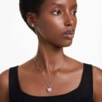 Idyllia set Crystal pearl, Heart, White, Rhodium plated - Image 2