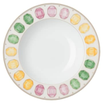 Idyllia soup plate Porcelain, Crystal print motif, gemstone, Multicoloured
