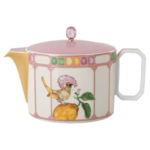 Idyllia teapot Porcelain, Crystal print motif, Bird, Multicoloured