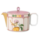 Idyllia teapot Porcelain, Crystal print motif, flycatcher, Small, Multicoloured