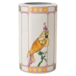Idyllia vase Porcelain, Crystal print motif, Bird, Multicoloured