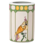 Idyllia vase Porcelain, Crystal print motif, cockatoo, Small, Multicoloured