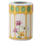Idyllia vase Porcelain, Crystal print motif, flower, Yellow
