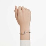 Imber bangle, Mixed cuts, White, 18K gold finish - Image 2