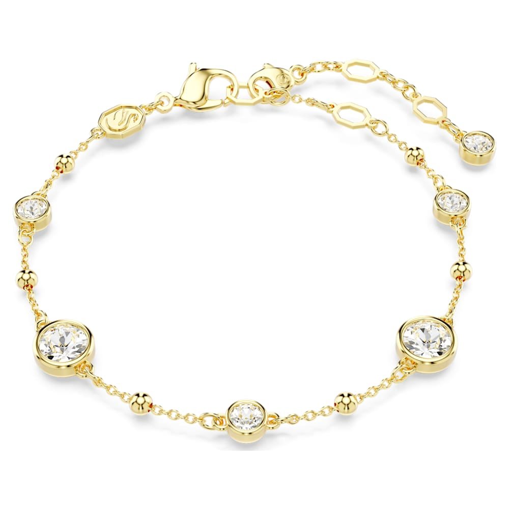 imber-bracelet-round-cut-scattered-design-white-18k-gold-finish-swarovski-5680094 Imber bracelet, Round cut, Scattered design, White, 18K gold finish - Image 1