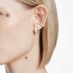 Imber ear cuff Set (3), Round cut, White, 18K gold finish - Image 2