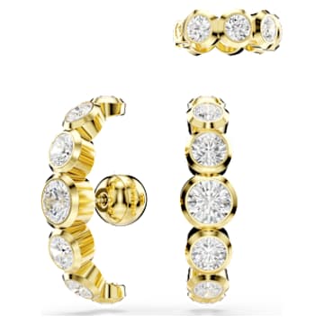 imber-ear-cuff-set-3-round-cut-white-18k-gold-finish-swarovski-5711482 Imber ear cuff Set (3), Round cut, White, 18K gold finish - Image 1
