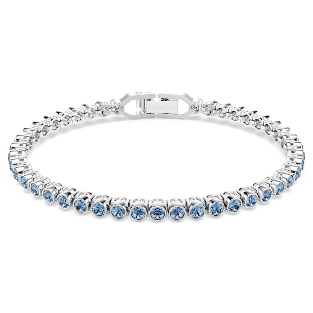 imber-emily-tennis-bracelet-round-cut-blue-rhodium-plated-swarovski-5734239 Imber Emily Tennis bracelet, Round cut, Blue, Rhodium plated - Image 1
