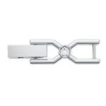 Imber Emily Tennis extender Round cut, Rhodium plated