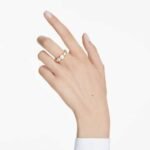 Imber ring Mixed round cuts, White, 18K gold finish - Image 2