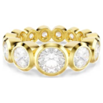 Imber ring Mixed round cuts, White, 18K gold finish