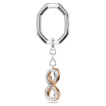 Key ring Infinity, White, Mixed metal finish