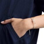 Lifelong Bow bangle Bow, White, Mixed metal finish - Image 2