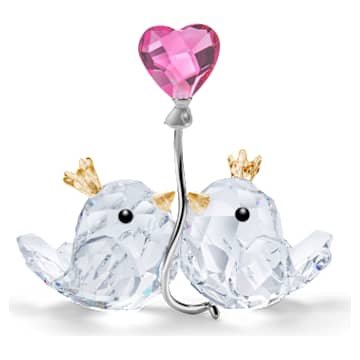 love-birds-pink-heart-swarovski-5492226 Love Birds Pink Heart - Image 1