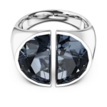 Lucent cocktail ring Grey, Rhodium plated