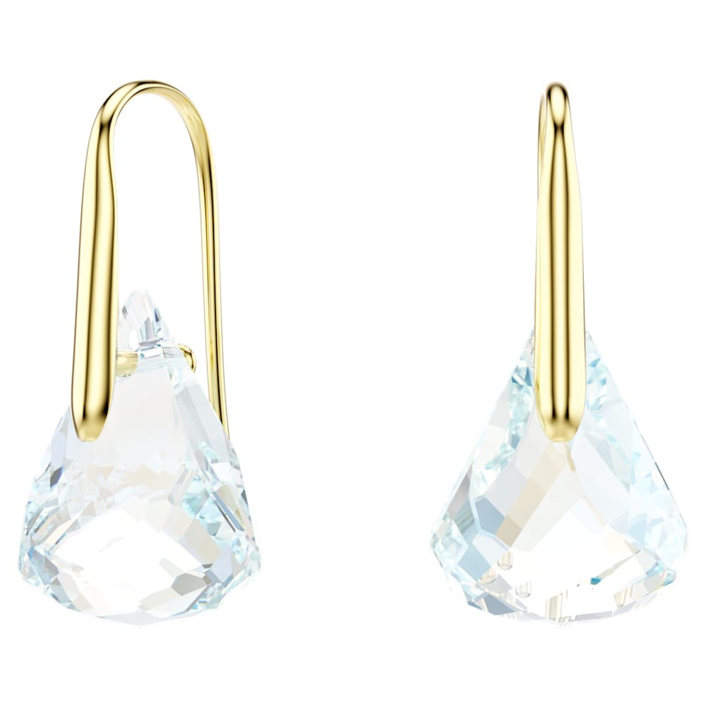 lunar-drop-earrings-oval-cut-white-18k-gold-finish-swarovski-5766798 Lunar drop earrings, Oval cut, White, 18K gold finish - Image 1