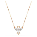 Magic necklace Angel, White, 18K rose gold finish