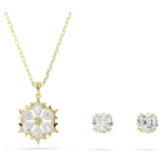 Magic set Set (2), Mixed cuts, Snowflake, White, 18K gold finish