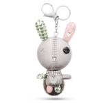 Mathilde bag charm Rabbit, Grey, Stainless steel