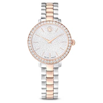 matrix-3-link-watch-swiss-made-metal-bracelet-silver-tone-rose-gold-tone-finish-swarovski-5715028 Matrix 3-link watch Swiss Made, Metal bracelet, Silver Tone, Rose gold-tone finish - Image 1