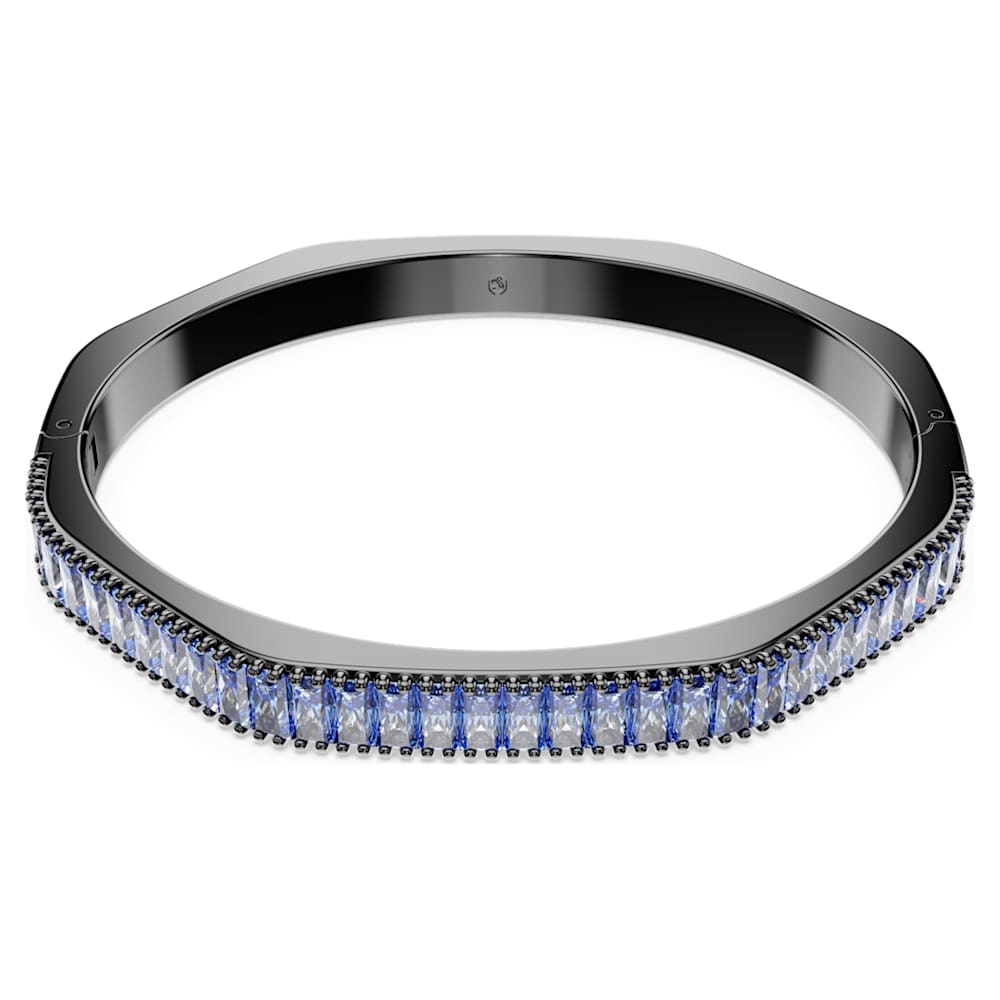 matrix-bangle-baguette-cut-octagon-shape-blue-ruthenium-plated-swarovski-5705776 Matrix bangle, Baguette cut, Octagon shape, Blue, Ruthenium plated - Image 1