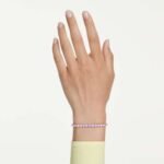 Matrix bracelet Gradient of round cuts, Multicoloured, Rhodium plated - Image 2