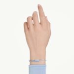 Matrix bracelet Mixed cuts, Blue, Rhodium plated - Image 2