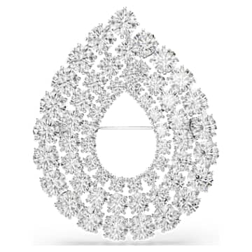 matrix-brooch-round-cut-white-rhodium-plated-swarovski-5714648 Matrix brooch Round cut, White, Rhodium plated - Image 1