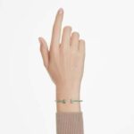 Matrix cuff Mixed cuts, Green, 18K gold finish - Image 2