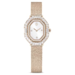 Matrix octagon watch Metal bracelet, Gold tone, Champagne gold-tone finish