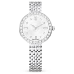 Matrix tennis 7-link watch Swiss Made, Metal bracelet, Silver Tone, Stainless steel