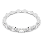 Matrix Vittore ring, Marquise cut, White, Rhodium plated