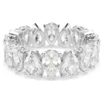 Matrix Vittore ring, Pear cut, White, Silver-tone finish