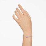 Mesmera bangle Mixed cuts, White, Rhodium plated - Image 2
