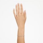 Mesmera bracelet, Mixed cuts, Scattered design, White, Rhodium plated - Image 2