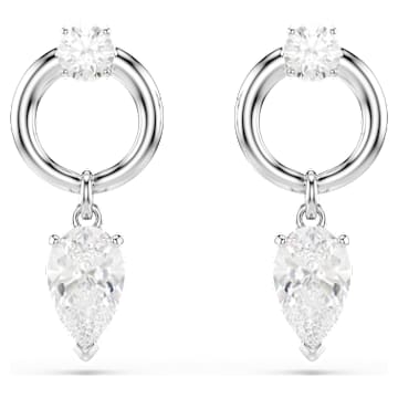 mesmera-drop-earrings-mixed-cuts-white-rhodium-plated-swarovski-5723177 Mesmera drop earrings Mixed cuts, White, Rhodium plated - Image 1