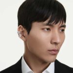 Mesmera ear cuffs, Marquise cut, White, Rhodium plated - Image 2