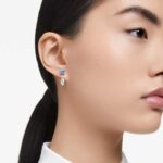 Mesmera earring jackets, Mixed cuts, Detachable, Blue, Rhodium plated - Image 2