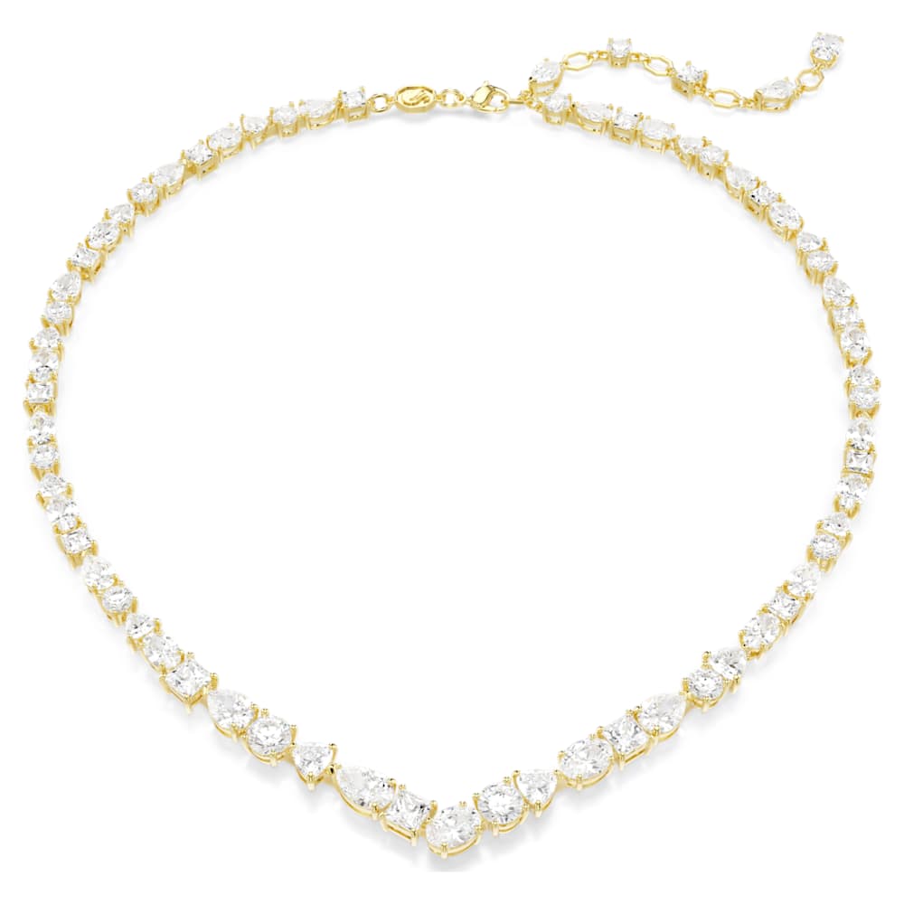 mesmera-necklace-mixed-cuts-white-18k-gold-finish-swarovski-5743826 Mesmera necklace, Mixed cuts, White, 18K gold finish - Image 1