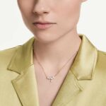 Mesmera necklace, Mixed cuts, White, 18K rose gold finish - Image 2