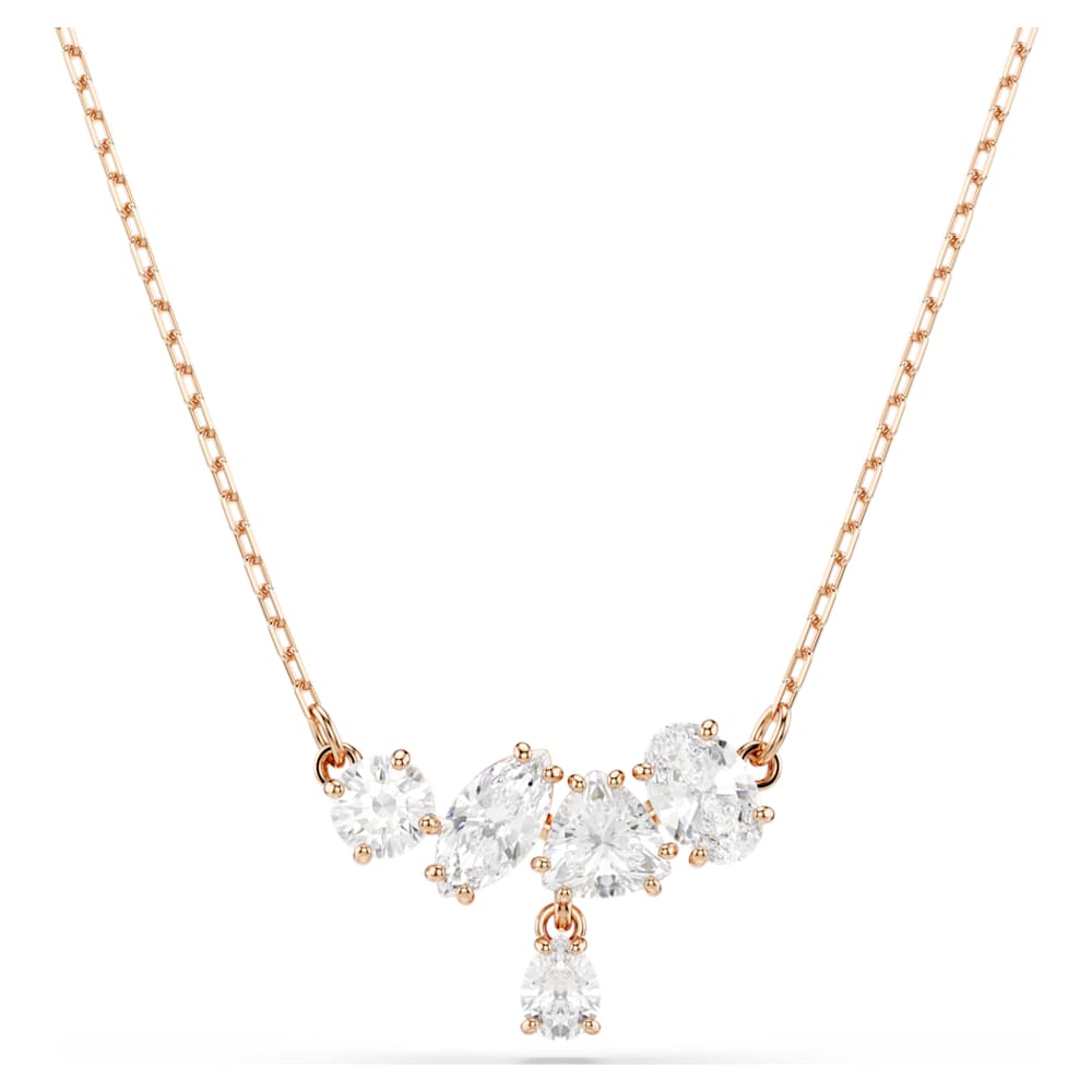 mesmera-necklace-mixed-cuts-white-18k-rose-gold-finish-swarovski-5747996 Mesmera necklace, Mixed cuts, White, 18K rose gold finish - Image 1