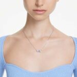 Mesmera pendant Mixed cuts, Blue, Rhodium plated - Image 2