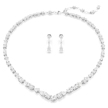 mesmera-set-mixed-cuts-white-rhodium-plated-swarovski-5674306 Mesmera set Mixed cuts, White, Rhodium plated - Image 1